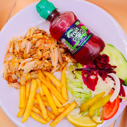Kids Chicken Doner Meat and Chips