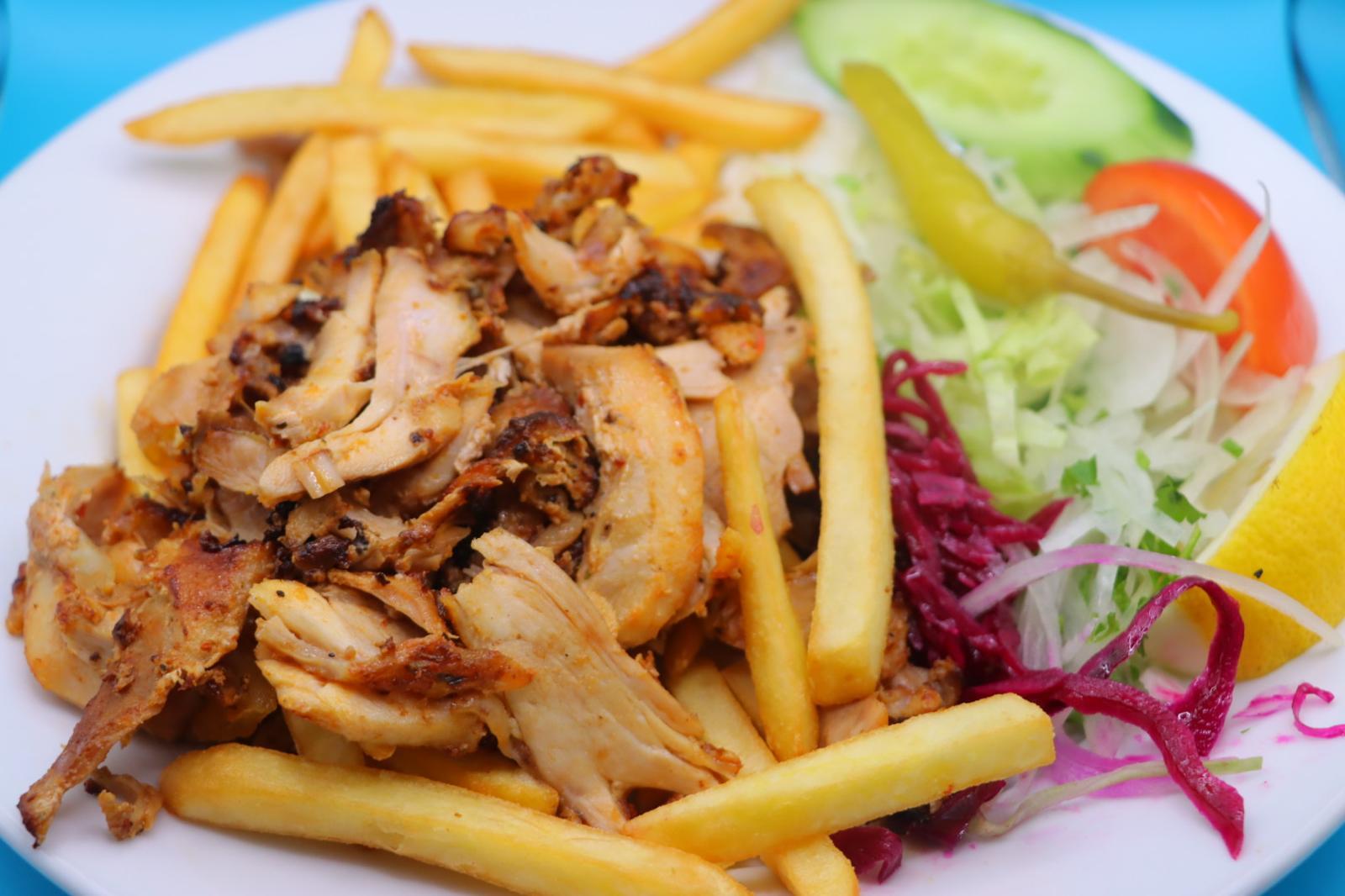 Chicken Doner Meat and Chips
